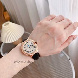 Unisex compone orologi di lavoro automatico Carter che raccoglie perdite blu palloncini blu 18k rosa in oro rosa diamante orologio da donna meccanico wjbb00331