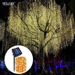 Decorations Outdoor Solar String Light Waterproof Garden Fairy Lights with 8 Lighting Modes for Patio Trees Christmas Wedding Party Decor