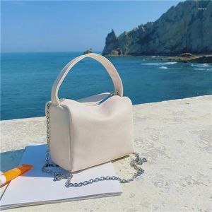 Drawstring Kadın Omuz Çantası Kadın Çanta Zinciri Yumuşak Pu Deri Koreli Yaz En İyi Akşam Bolsas Crossbody Bags Kadın Tote