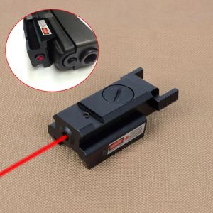 Optics Tactical Mocny metalowy mini czerwony laserowy widok laserowy do pistoletu pistoletu Airsoft z 20 mm Picatinny Rail na pistolet powietrzny Glock 17 19 23 23