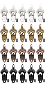 20 Pack Open Here Bottle Opener Wall Mounted Vintage Retro Zinc Alloy Beer OpenersTools Four Colors Combinations Bar Accessories X2667420