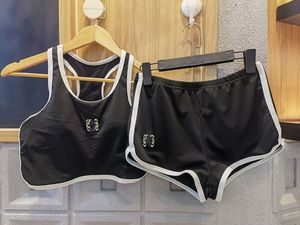 Women's applique logo vest and shorts designer sportswear SMLXL