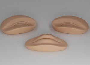 3D Permanent Makeup Tattoo Practice Skin Replacement 2 Eyes and 1 lips for Training Mannequin head7731543