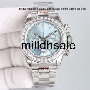 Relojの役割Relojes Diamond Watch Mens Watch Ice Dial Automatic Mechanical 7750 Montre de Luxe Stainless Strap Fashion Wristwatch Waterproof