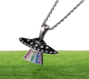 DZ Micro Paved Colorful Cubic Zirconia Alien Pendant Necklace For Men039s Hip Hop Iced Out Jewelry Bijoux23957390885