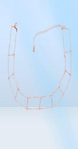 100 925 sterling silver short chain chocker double chain link bar 18k gold plated elegant choker necklace2558617