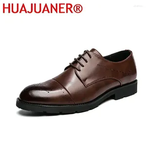 Sıradan Ayakkabı Erkek Deri Erkekler Düşük Topuk Platform Klasik Moda Oxford Adam Büyük Boyut 38-47