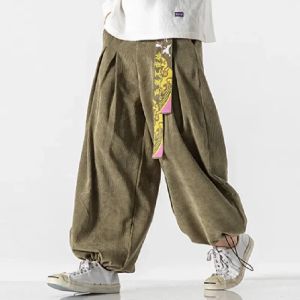 Штаны Chinoiserie Belt Fashion Fashion Fasue Casual Мужские мужские спортивные брюки Harajuku.