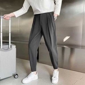 Men's Pants 2023 Spring/Summer New Baggy Mens Casual Korean Fashion Youth Leggings Trousers Pioneer Q240429