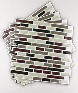 4st Heminredning 3D Tile Pattern Kitchen Backsplash Stickers Mural Wall Decals4885532