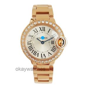 Unisex tarcza Automatyczne zegarki robocze Carter Women Watch Blue Balloon 18K Rose Gold Set English W69002Z2