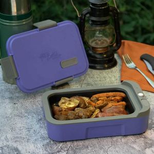 Pudełka bento nowe gorące bento - samozwańcze pudełko na lunch i bateria podgrzewacza żywności przenośna Q240427