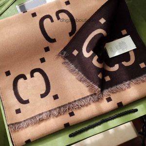 Designer Embroidered Letter Print Scarf - Imitation Cashmere Lightweight Sunscreen Shawl for Spring Summer