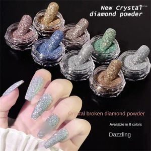 UNIG GLITTER ART Decoration Nails em pó 15 cores suprimentos iridescent lantejas manicure