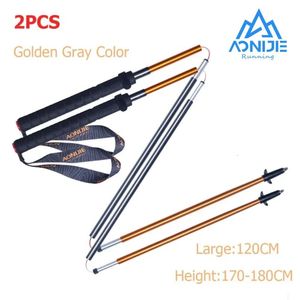 2pcs Aonijie E4201 Pole Katlama Ultralight Hızlı Kilit Trekking Kutupları Yarış Koşu Balası Çubuk Karbon Fiber Yürüyüş 240428