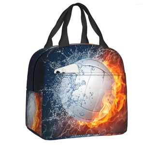 Storage Bags Football Basketball Volleyball Pattern Insulated Lunch Bag Waterproof Thermal Cooler Bento Box Women Food Container Tote