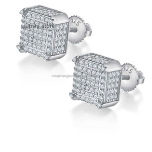 High quality Fashion jewelry Earrings Set Screw Back 925 Sterling Silver Vvs Diamond Moissanites Stud Earring