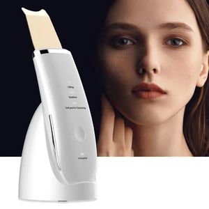 Professionell Ultrasonic Skin Scrubber Spatula Face Cleansing Device Wireless Charge Korea Brand Blackhead Remover Face Care Tool 240423