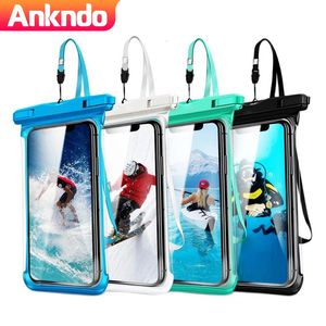 Full View Waterproof Case For Phone IP68 Transparent Dry Bag Swimming Pouch iPhone 11 Pro Max 65 inch Mobile Cases 240419