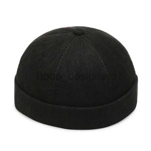 BV3C Beanie/Skull Caps Mens Summer Cotton Brimless Cap Vintage Beanie Hat Japanese Ins Hip Hop Hats Skallies Cap Street Portable Docker Hats D240429