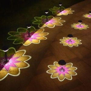 Decorações Lâmpadas de projeção solar Luzes de grama de mesa ao ar livre Courtyard Lâmpada de lâmpada de lâmpada de lâmpada de lâmpada de pátio