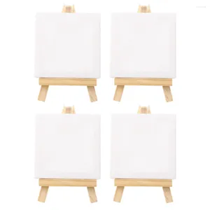 Decorative Plates Mini Canvas Wood Easel Set For Art Painting Drawing Craft Wedding Home Decoration