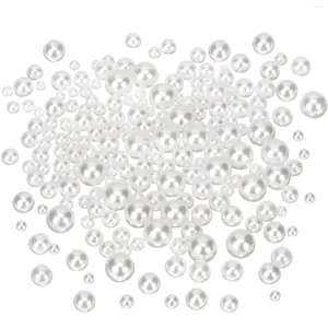 Vasos 440 PCs Fake Pearls Bead Cream Goma Braça de plástico branca redonda para fabricação de jóias