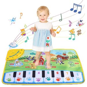 60x39 cm Musical Piano Mat for Kids Toddlers Tasta tastiera da tastiera con 8 suoni animali Baby Mat Educational Toys 240429