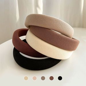Minimalist Women Headpiece Solid Color Knitting Cloth Headband for Lady Girls Daily Shopping Dress Up Makeup Head Wears