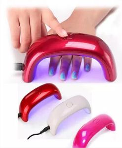 Portable Led Lamp Nail Dryer Mini Nail Rainbow Shaped 9W Curing For Uv Gel Polish Works5657707