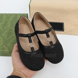 Girls Luxury Canvas Scarpe principessa Designer Scarpe da ballo Round Toe Kids Sweet Flats Brand Girls Moafer