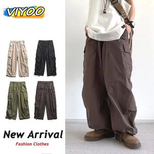 Erkek pantolon büyük beden kargo erkekleri kadın hip-hop çok cepli geniş bacaklı pantolonlar vintage gevşek gündelik pantaloons bahar çift unisex