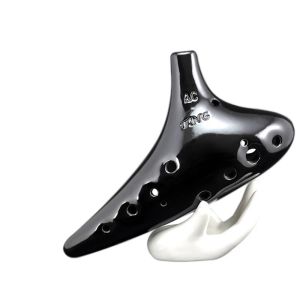 Instrument G Ocarina 12 Otwory czarna ceramika porcelanowa profesjonalna alto sopran c f instrumenty muzyczne ręcznie robione ceramika dolomitowa Tajwan