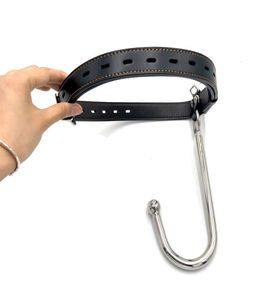 Latest Stainless Steel Bondage Harness Anal Hook Hanger Butt Plug Anus Ball With Adjustable Leather Strap Waist Belt Restraints Er8218931