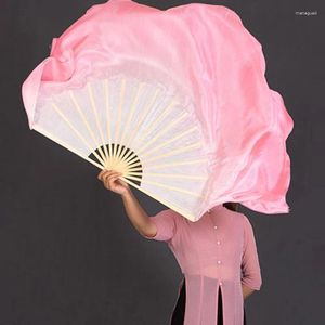 Figurine decorative di 40-86 cm di lunghezza popolare Dance Belly Dancing Fan Silky Gradient Pink Hand Hand Party Pups Chinese Yangko Fans