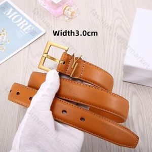 Belt for Women Genuine Leather 3cm Width HighQuality Men Designer Belts S Buckle cnosme Womens Waistband Cintura Ceintures D210826222b