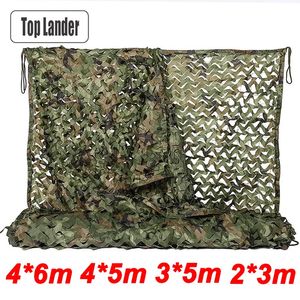 6x4m 2x3m Military Camouflage Net Camo Netting Army Nets Shade Mesh Hunting Garden Car Outdoor Camping Sun Shelter Tent 240425
