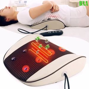 Electric Pulse Body Massager Cushion Moxibustion Vibration Heating Lumbar Waist Traction Airbag Therapy Massage Relief Pain 240424