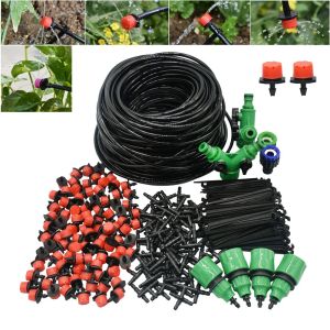 Dekorationer Automatiska blommorpottvattningssystem DIY DRIP IRRIGATIONSSYSTEM Trädgårdslang Mikro DRIP VATTIMER KIT Justerbara drippare