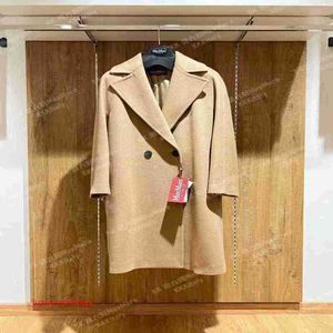 Maxmaras Womens Cashmere Coat Kk Italy Purchasing Studio 23 Autumnwinter New Karim Solid Color Jacket Rjw1