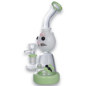 GB039 Około 23 cm Szklana Woda Bong Rig Dab Pining Rura Bubbler 14 mm męska miska z uchwytem urocza pszczoła w stylu szklane rurki ręczne