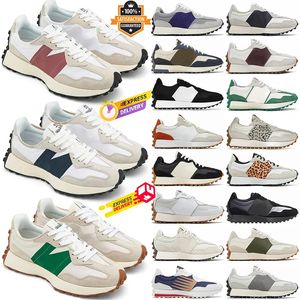 Neuer Designer 327 Laufschuhe Herren Womens 327S Sneakers Wolke Meersalz Vintage Beige Brown Wildleder Leopardenmuster Schwarz weiß Orange Männer Frauen Sporttrainer 36-45