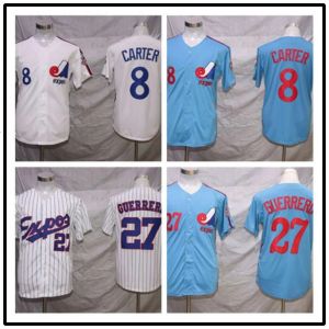 Jerseys Baseball Jersey Team Montreal Expo 8 27 Haftowane męskie fan elite edycja