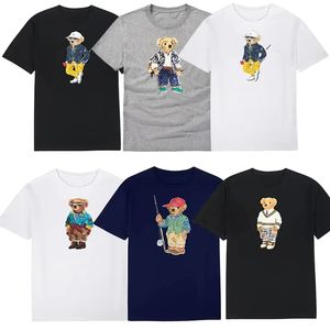 2024s 100% Baumwollpolos T-Shirt Printbären T-Shirt für Männer und Frauen Designer Kurzarm Casual T-Shirt Größe S-3xl Asian Size