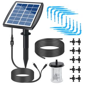 Solpaneldriven vatten fontänpool Pond Garden Water Sprinkler Sprayer With Water Pump Amp Heads Aquarium Fountain 240419