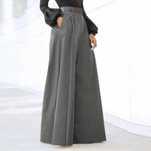 Женские брюки Capris Fashion Elegant Party Parts для женщин Palazzo Pants Summer Print Contred Cotton Line Comfy мешковатые брюки с карманами Y240429