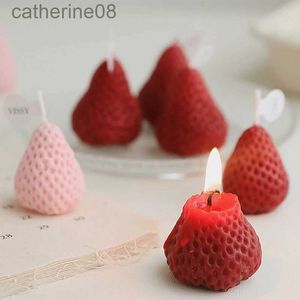 Candles Strawberry Aromatherapy Candle Creative Birthday Gift Wedding Birthday Party Cake Decoration Aromatherapy Candle d240429