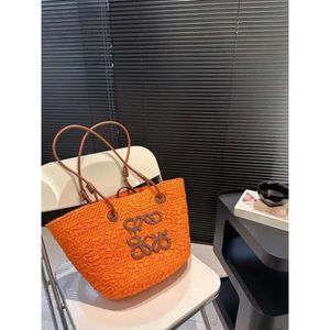 Bola de palha de cesta de grife Loe Moda Bolsa de Best Sagra Designer de Bolsa Cruzada de Praia de Pravo Bola de praia aberta Ladies Bag de verão Lowewes de alta qualidade 8310