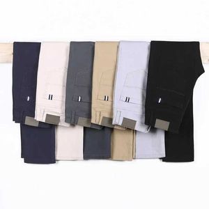 Men's Pants 6 Color Casual for Mens Fall 2022 New Business Fashion Elastic Brand Grey White Khaki Q240429