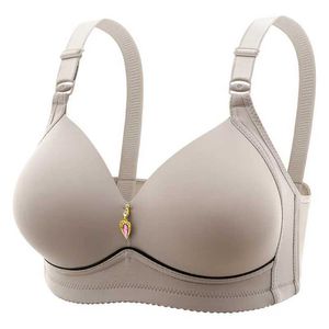 Bras New type of non-magnetic thin cup smooth fat Mm bra large size no sagging comfortable and breathable womens underwear Y240426